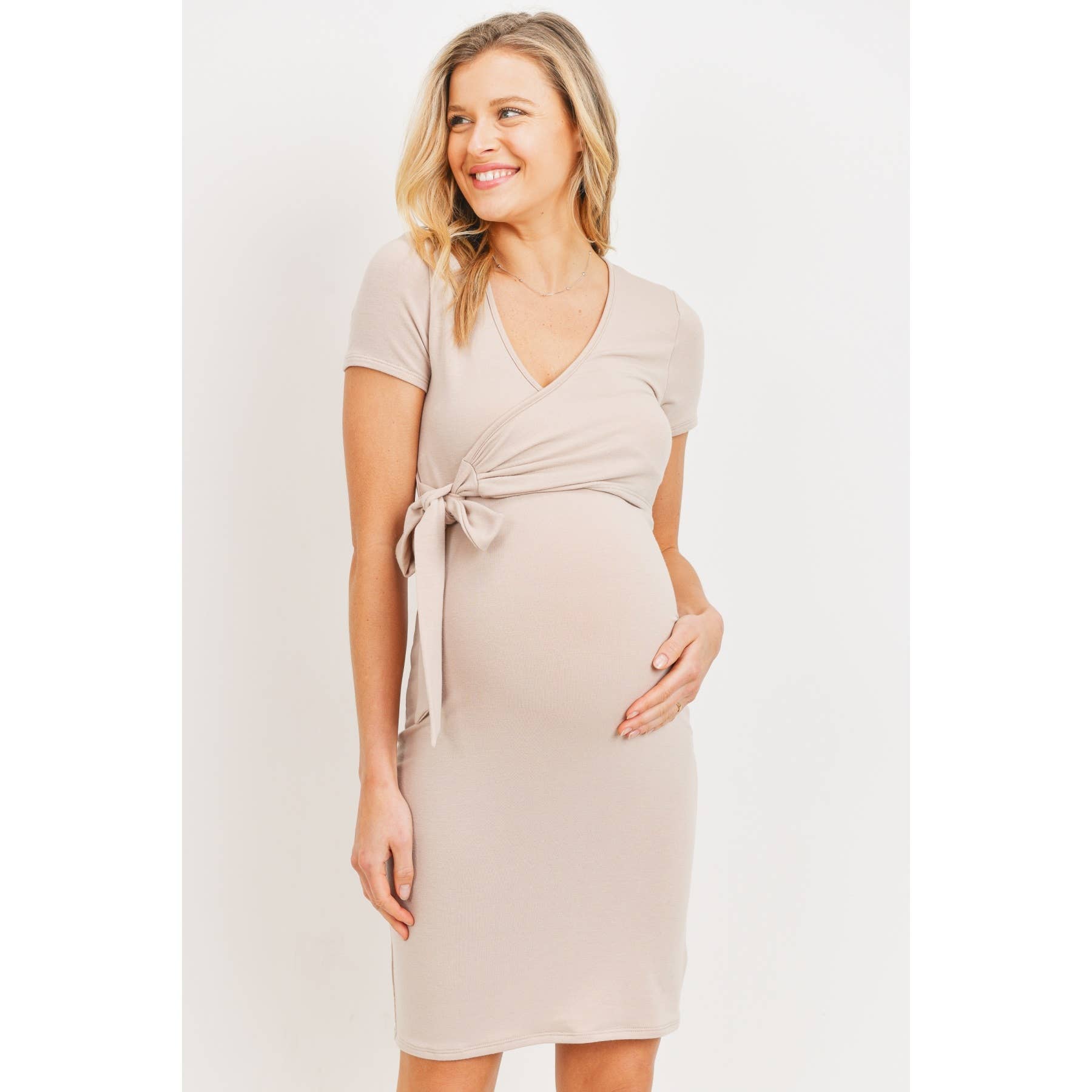 Hello MIz Mini Terry Maternity and Nursing Wrap Dress Bumbleboo