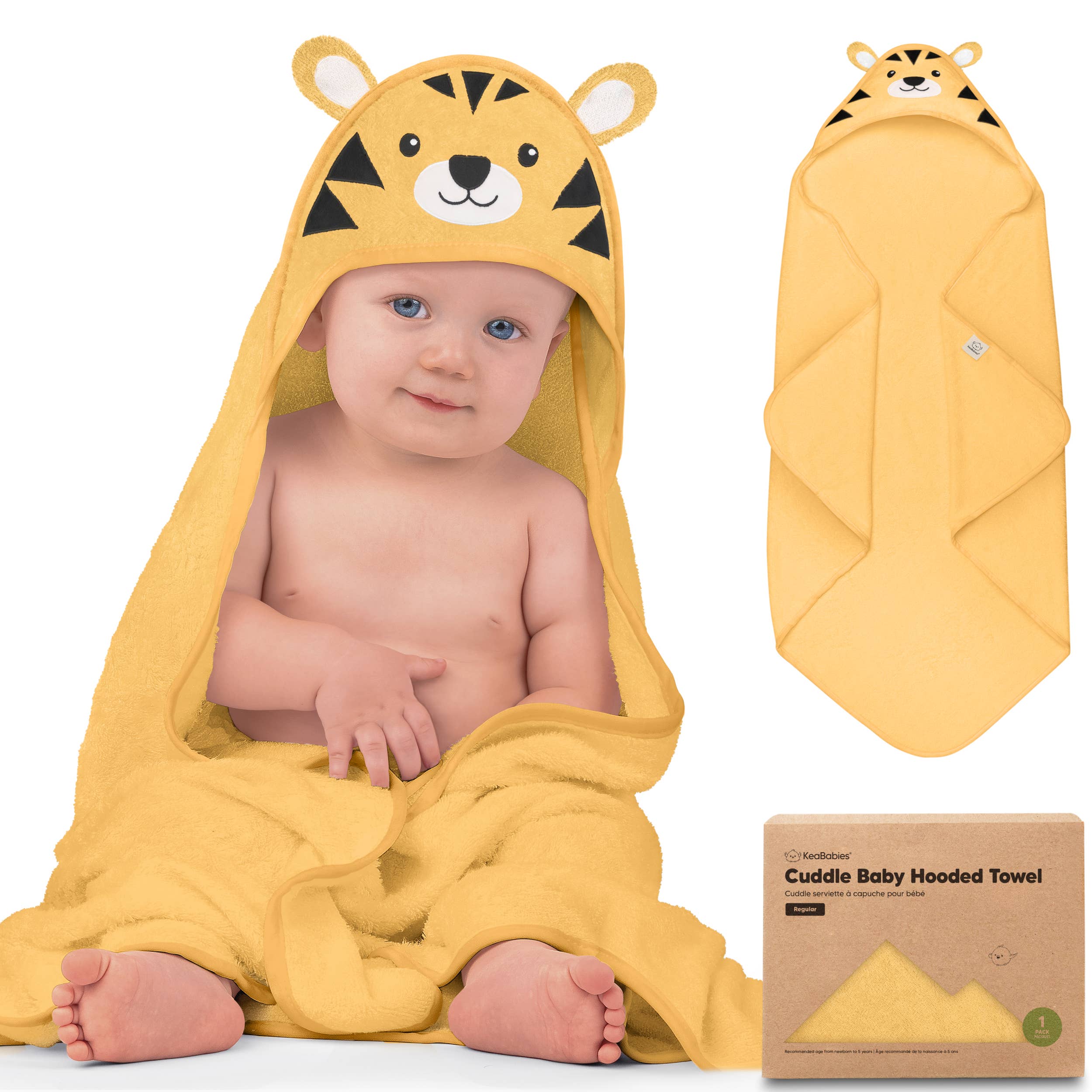 KeaBabies Luxe Baby Hooded Towel