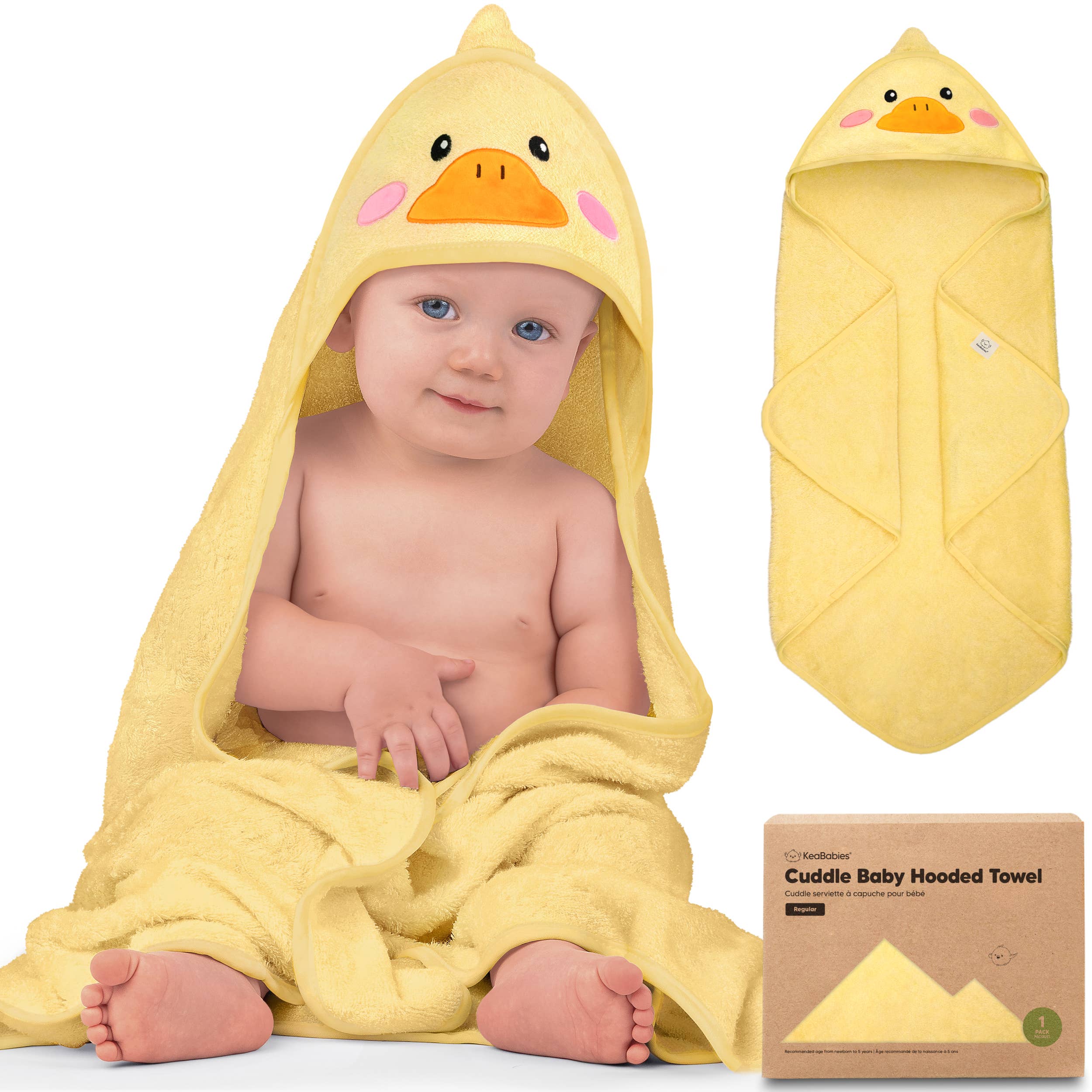 KeaBabies Luxe Baby Hooded Towel